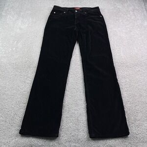 Sundance Pants Womens 4 Petite Black Velour Velvet Bootcut Mid Rise Casual